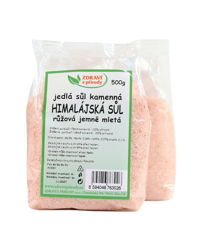 Sůl himalájská růžová jemná Zdraví z přírody