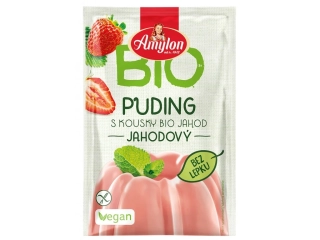Amylon – BIO Puding jahodový, bez lepku, 40 g
